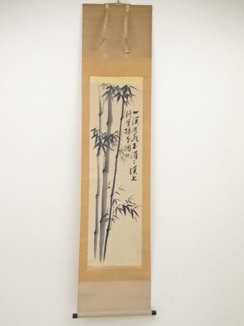 JAPANESE HANGING SCROLL / HAND PAINTED / BAMBOO